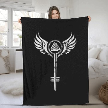 Discover Shield Maiden Viking Odin Thor Valhalla Gift Fleece Blankets