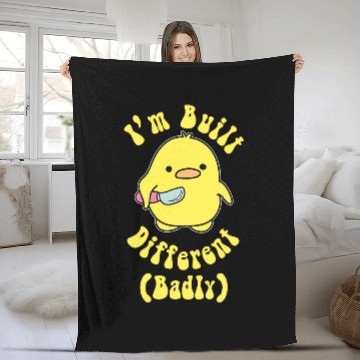 Discover Duck Pet Im Built Different Badly Cute Duck Fight Design Zip Fleece Blankets