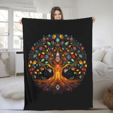 Discover Viking Tree Yggdrasil Midgard Odin Thor Norse Valhalla 3 Baseball Tees Fleece Blankets