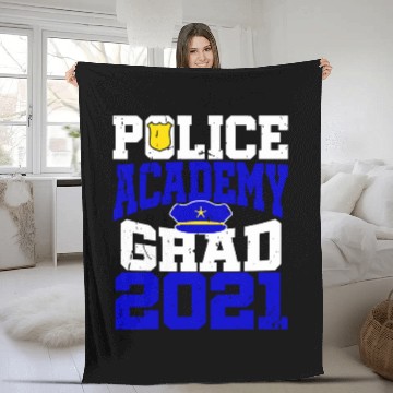 Discover Police Officer Graduation Academy Gift Fleece Blankets
