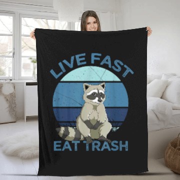 Discover Raccoon Pet Live Fast Eat Trash Racoon Gift 3 Baseball Tees Fleece Blankets