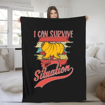 Discover Bear Pet I can survive any situation Tardigrade Water Bear Fleece Blankets