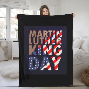 Discover Martin Luther King Day Celebration Black History Month Fleece Blankets