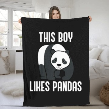 Discover Panda Pet Boy Likes Panda Bears Australia Wilderness Nature Fleece Blankets
