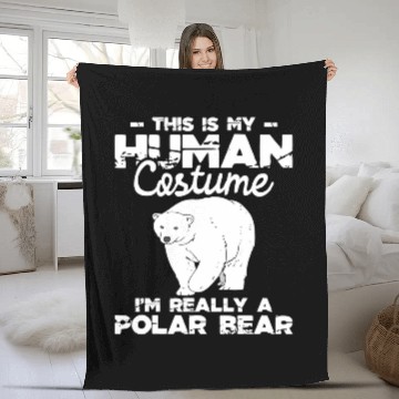 Discover Bear Pet Human Costume Polar Bear Lover Zookeeper Wildlife Fleece Blankets