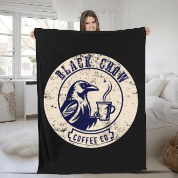 Discover Coffee Fun BLACK CROW COFFEE COMPANY Baseball Tees Fleece Blankets