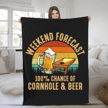 Discover Beer Fun Forecast Cornhole And Beer cornhole 6 Baseball Tees Fleece Blankets