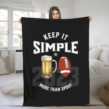 Discover Beer Fun Keep It Simple Beer College Football Funny Common 2 Fleece Blankets