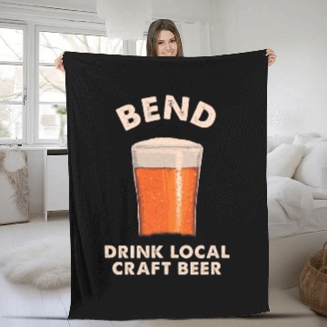 Discover Beer Fun Bend Drink Local Craft Beer Oregon Drinking OR Alcoholic Fleece Blankets