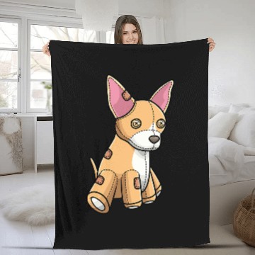 Discover Chiweenie Dog Stuffed Animal Fleece Blankets