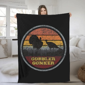 Discover Gobbler Gonker 2Funny Turkey Hunting Fleece Blankets