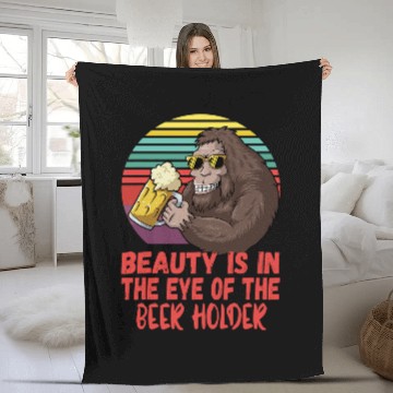 Discover Beer Fun bigfoots Ape Beer Drinking Monkey With Cool Sunglasses Fleece Blankets