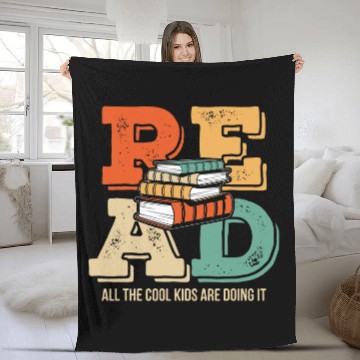 Discover Book Reading Read All The Cool Kids Are Doing It Reading Teacher Fleece Blankets