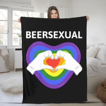 Discover Beer Fun Beersexual beer canned beer drinking Zip Fleece Blankets