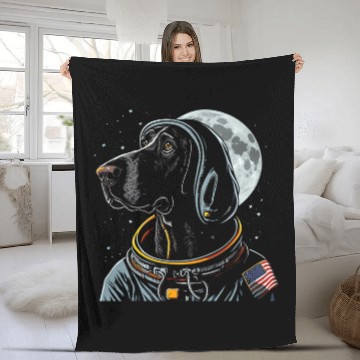Discover Dog German Shorthaired Pointers Helmet Dog Astronaut Costume Fleece Blankets