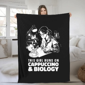 Discover Coffee Fun Biologist Science Teacher Scientist Student Biology Coffee Fleece Blankets