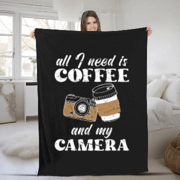 Discover Coffee Fun Camera Photographer Photography 2Coffee Lover Zip Fleece Blankets