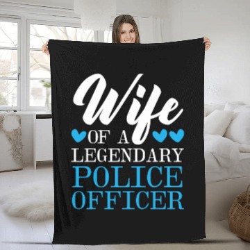 Discover Police Wife Cop Sheriff Law Enforcement Officer Fleece Blankets