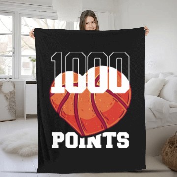 Discover 1000 Points Basketball Scorer High School Basketball Player 4 Fleece Blankets