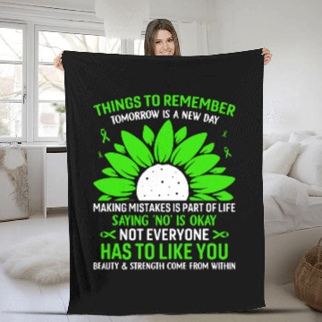 Discover October is National Depression Awareness Month Sunflower Fleece Blankets