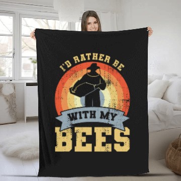 Discover vintages Beekeeper Saying Apiculturist Honeybee Zip Fleece Blankets