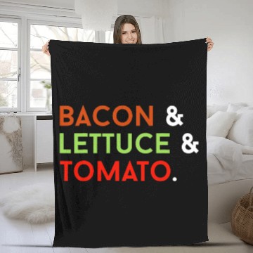 Discover Lacrosse Gift Bacon Lettuce And Tomato Baseball Tees Fleece Blankets