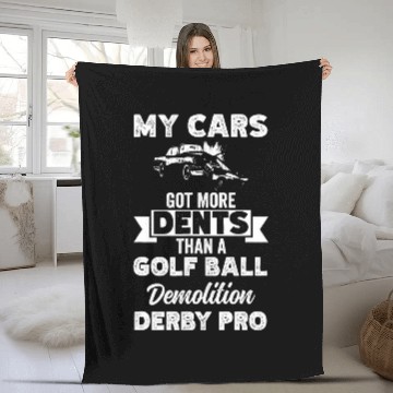 Discover Demolition Derby Race Car Drivers Racing Crashing Driver 25 Fleece Blankets