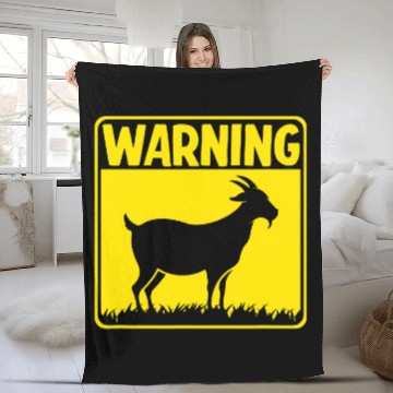 Discover Goats Lover Warning Sign Goat Baseball Tees Fleece Blankets