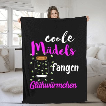 Discover Cool girls catch fireflies glass container light beetle Zip Fleece Blankets
