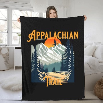 Discover vintages Appalachian Trail Souvenir Hiking Fleece Blankets