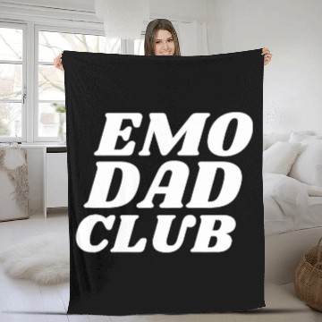 Discover EMO DAD CLUB Elder Emo Alternative and Emo Music Lover Fleece Blankets