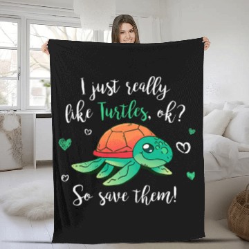 Discover Turtle Pet I like Turtles so save them cute tortoise sea turtle Zip Fleece Blankets