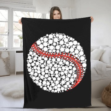 Discover Colorful Polka Dot Baseball Lover International Dot Day Fleece Blankets