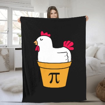 Discover Funny Math Chicken Pot Pi Chicken Pot Pie Fleece Blankets