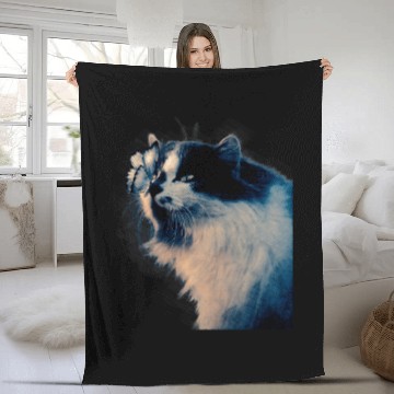 Discover Cute Peaceful Sketch Cat With Butterfly on the Nose Baseball Tees Fleece Blankets