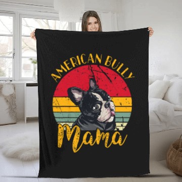 Discover American Bully Dog Lovers vintages Boston Terrier Mama Fleece Blankets