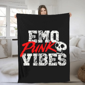Discover Emo Punk Vibes Musician Instrumentalist Emo Punk Music Lover Baseball Tees Fleece Blankets