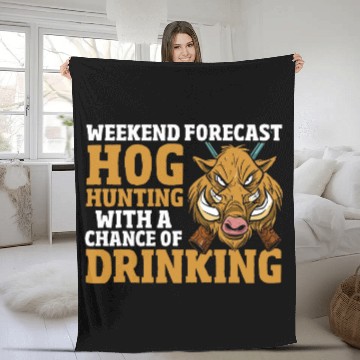 Discover Boar Hunter 2Funny Hog Wild Animal Pig Boar Hunting Baseball Tees Fleece Blankets