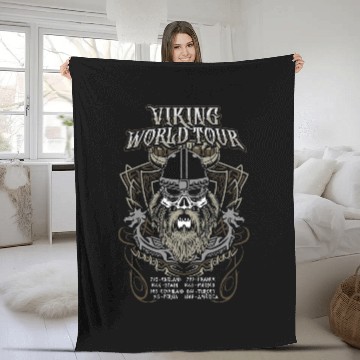 Discover Viking World tour for real Vikings Baseball Tees Fleece Blankets