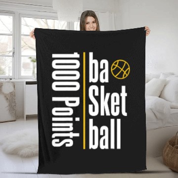Discover 1000 Points Basketball Scorer High School Basketball Player 15 Baseball Tees Fleece Blankets