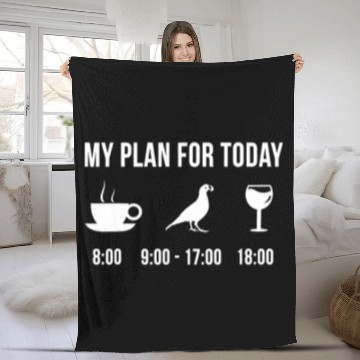 Discover Funny Wild Quail Hunting Hunter My Plan For Today 22 Fleece Blankets