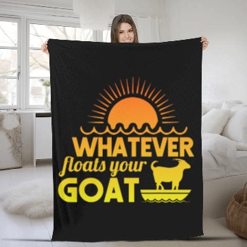 Discover Goats Lover Whatever Floats Your Goat Baseball Tees Fleece Blankets
