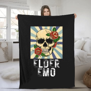 Discover Elder Emo Funny Emo Music Fan Scene Alternative 90s Kids Pun 9 Baseball Tees Fleece Blankets