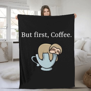 Discover Sloth Pet But First Coffee Sloth Baseball Tees Fleece Blankets