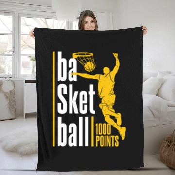 Discover 1000 Points Basketball Scorer High School Basketball Player 2 Fleece Blankets