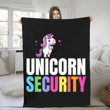 Discover Unicorns Security Halloween Dad Mom Daughter Party Costume 2 Baseball Tees Fleece Blankets