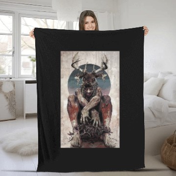Discover Goats Lover Baphomet Satanist Goats Satanic Dark Art Evil 666 Fleece Blankets
