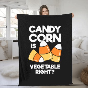 Discover Lacrosse Gift Candy Corn Is Vegetable Right Funny Halloween Fleece Blankets