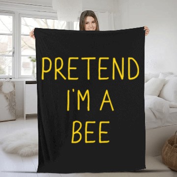 Discover Pretend Im a bee easy funny DIY beekeeper halloween costume Fleece Blankets