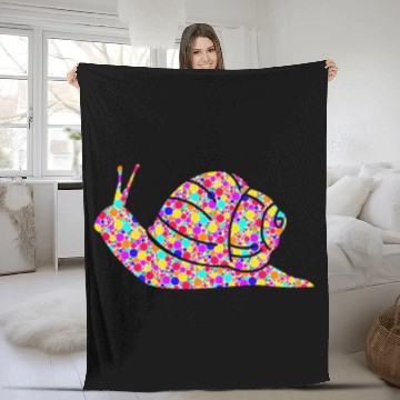 Discover International Dot Day Colorful Dotted Snail Zip Fleece Blankets